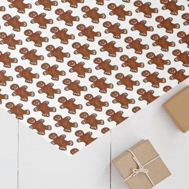 Gingerbread Man Christmas Cookie Holiday Baking Tissue Paper (Gingerbread tissue paper)
