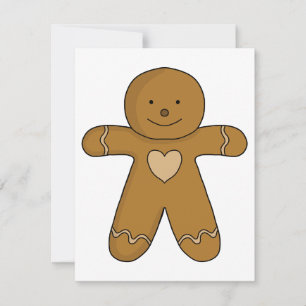 GingerBread Man Christmas Cookie RSVP Card