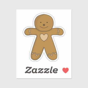 GingerBread Man Christmas Cookie Sticker