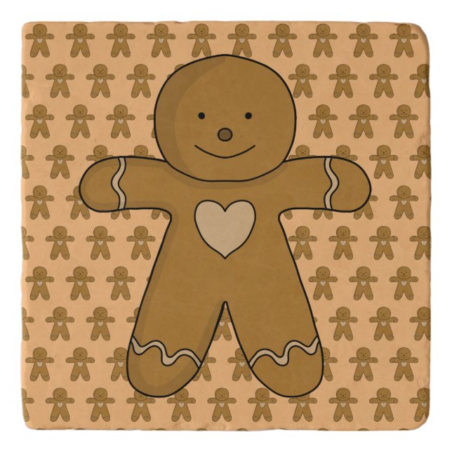GingerBread Man Christmas Cookie Trivet (Front)