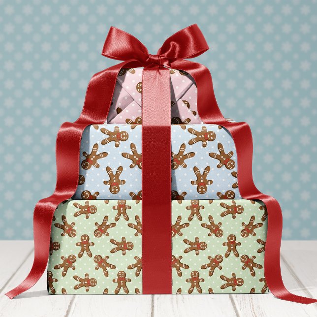Gingerbread Man Christmas Cookie Wrapping Paper Sheets (Creator Uploaded)
