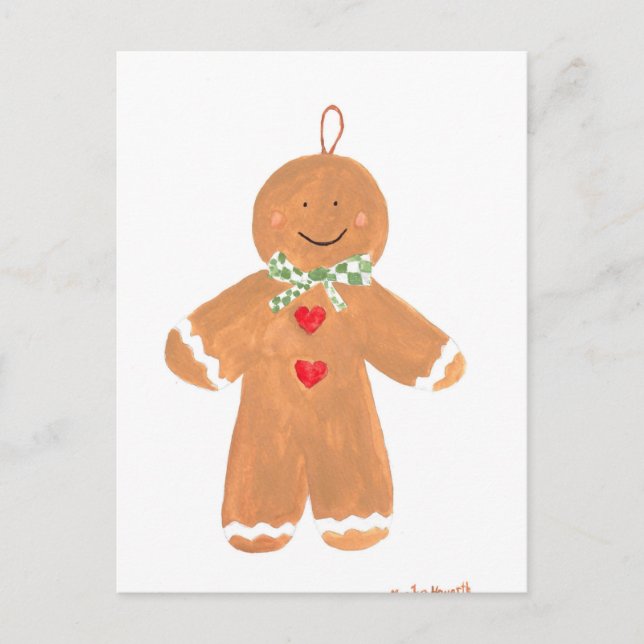 Gingerbread man Christmas Cookies Xmas Cute  Postcard (Front)
