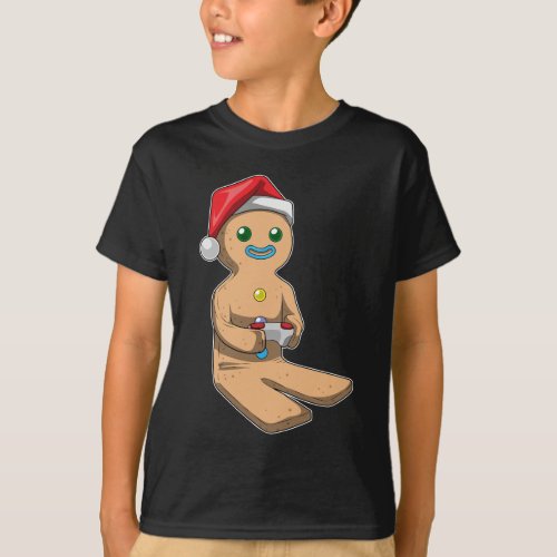 Gingerbread man Christmas Gamer T_Shirt