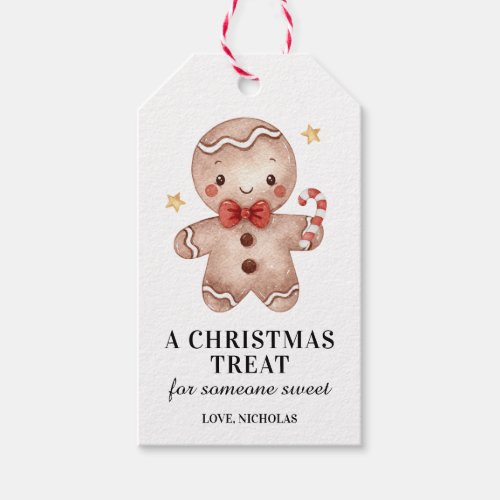 Gingerbread Man Christmas Gift Tag