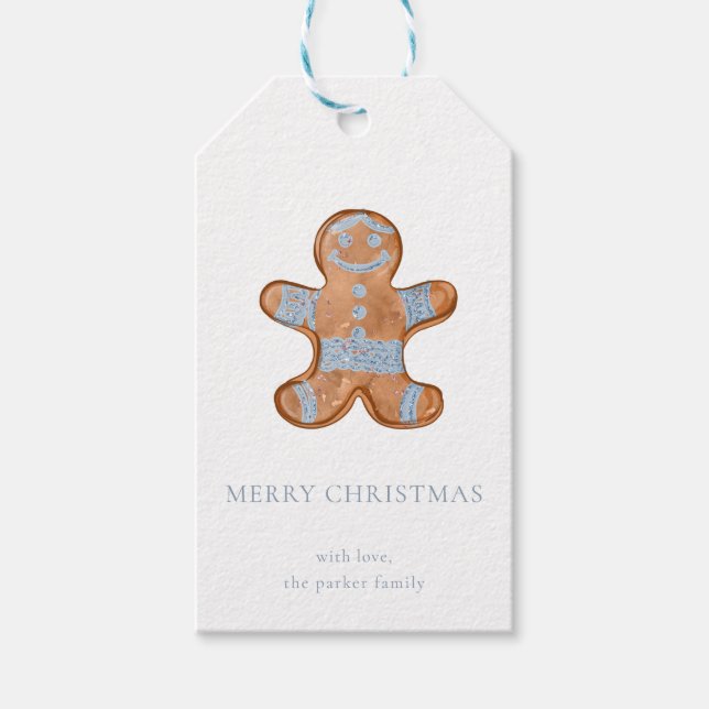 Gingerbread Man Christmas Gift Tags (Front)