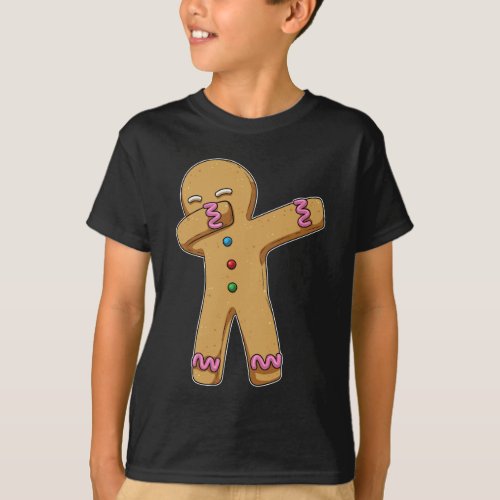 Gingerbread man Christmas Hip Hop Dance Dab T_Shirt