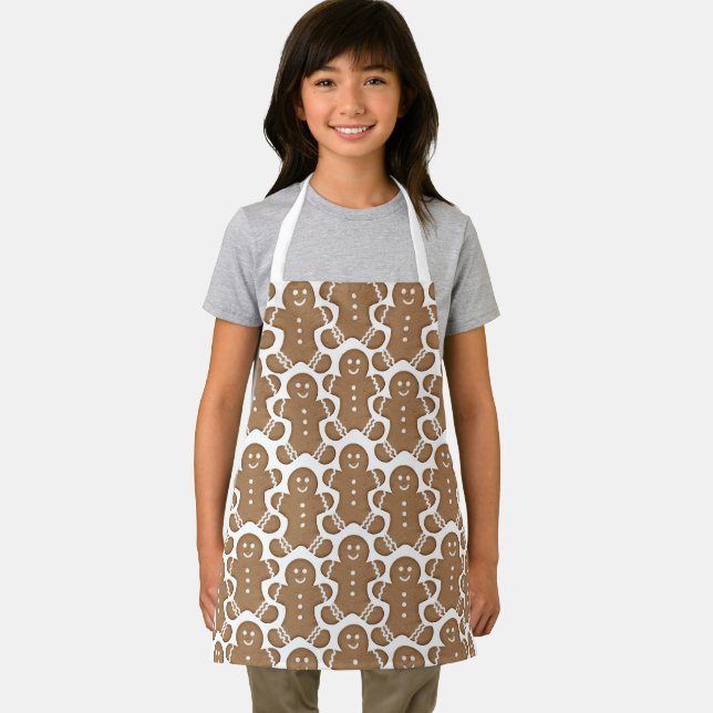 Gingerbread Man Christmas Holiday Cookie Baking   Apron (Insitu)