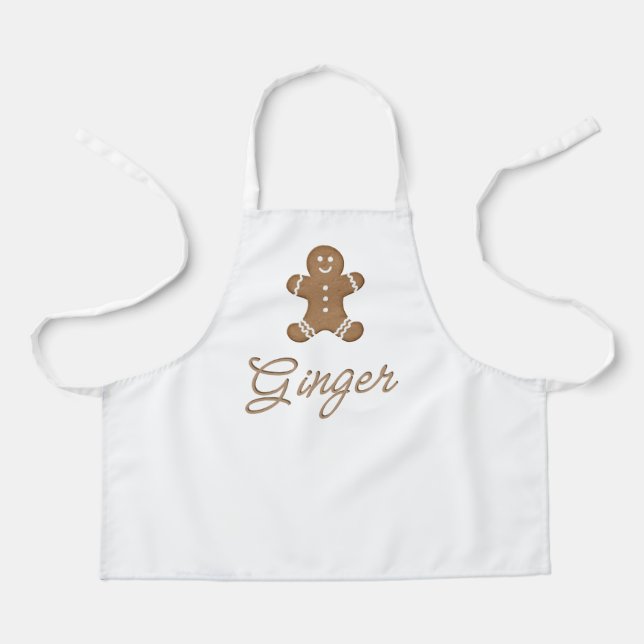 Gingerbread Man Christmas Holiday Cookie Baking    Apron (Front)