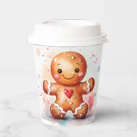 Hot Chocolate & Christmas Whimsical Holiday Paper Cups, Zazzle in 2023