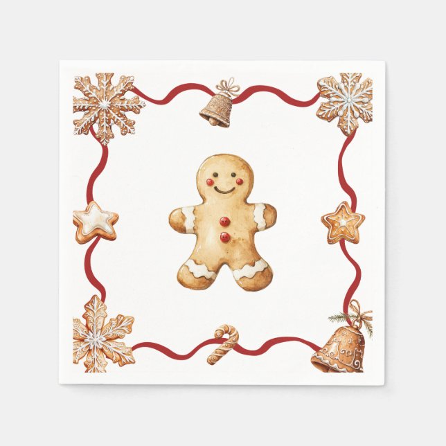 Gingerbread Man | Christmas Napkins (Front)