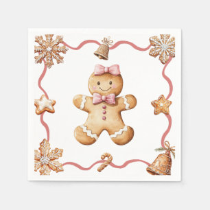 Gingerbread Man Christmas Napkins