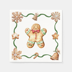 Gingerbread Man Christmas Napkins