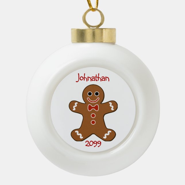 Gingerbread Man Christmas Ornament (Front)