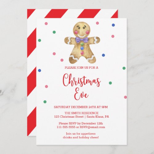 Gingerbread man _ Christmas Party Invitation