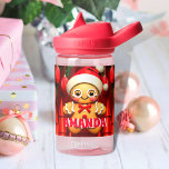 Gingerbread Man Christmas Personalized Kids Name Water Bottle<br><div class="desc">gingerbread man Christmas Personalized Kids water bottle</div>