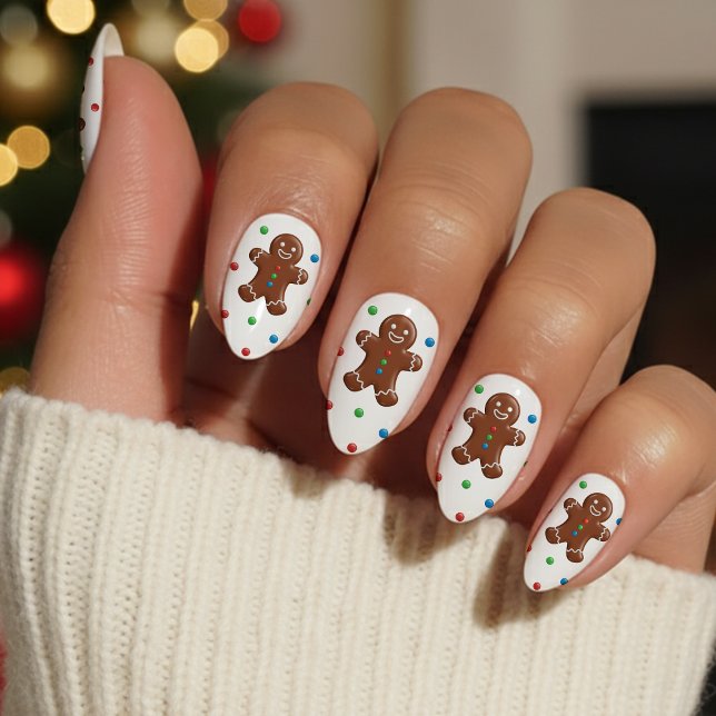 Gingerbread Man Christmas Polka Dot Holiday Minx Nail Art (Gingerbread Man Christmas Polka Dot Holiday Minx Nail Art
)