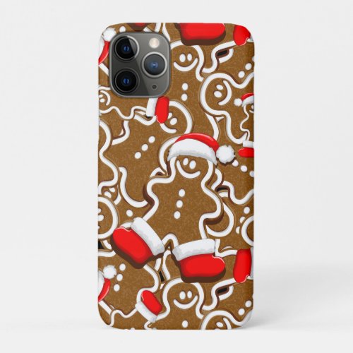 Gingerbread Man Christmas Santa Claus iPhone 11 Pro Case