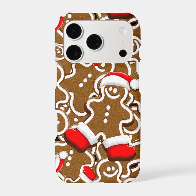Gingerbread Man Christmas Santa Claus Iphone Case (Back)