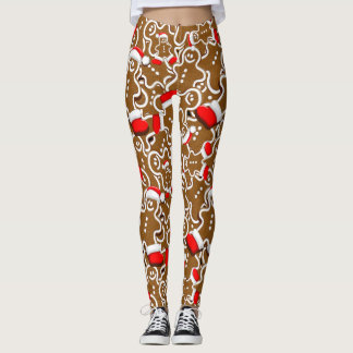 Gingerbread Man Christmas Santa Claus Leggings