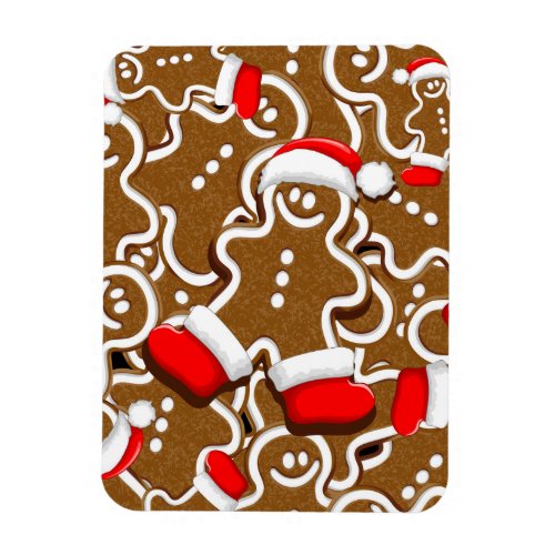 Gingerbread Man Christmas Santa Claus Magnet