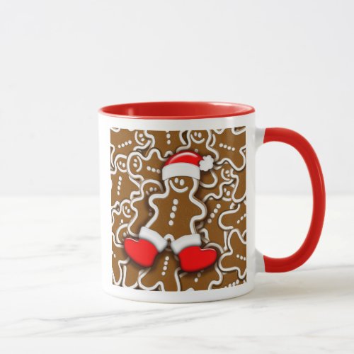 Gingerbread Man Christmas Santa Claus Mug