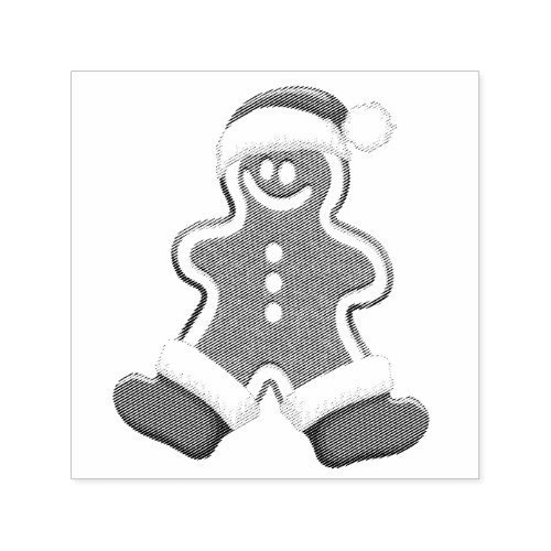 Gingerbread Man Christmas Santa Claus Self_inking Stamp