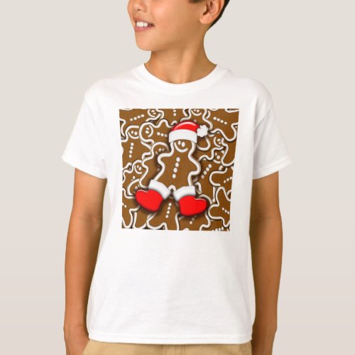 Gingerbread Man Christmas Santa Claus T_Shirt