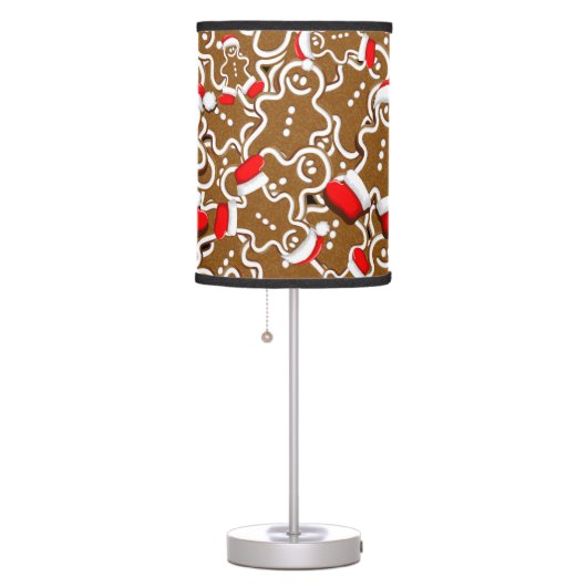 Gingerbread Man Christmas Santa Claus Table Lamp (Right)