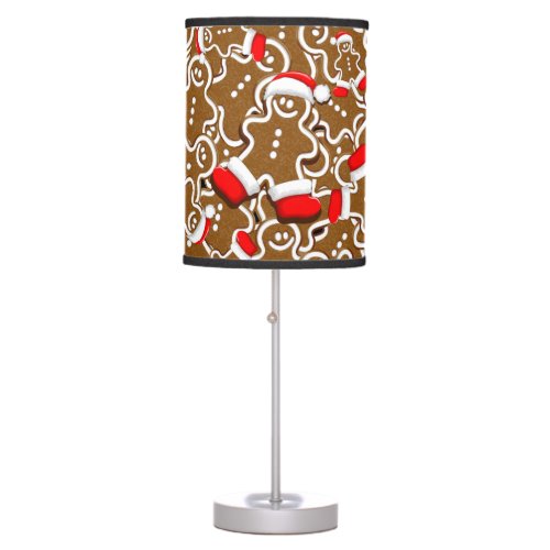 Gingerbread Man Christmas Santa Claus Table Lamp