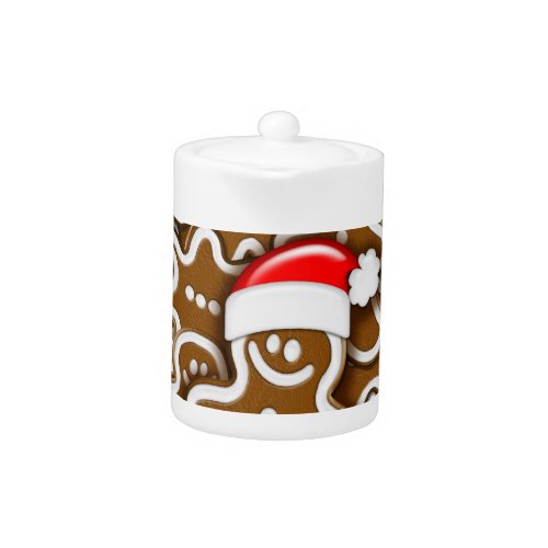 Gingerbread Man Christmas Santa Claus Teapot