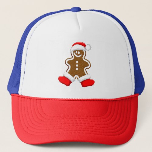 Gingerbread Man Christmas Santa Claus Trucker Hat