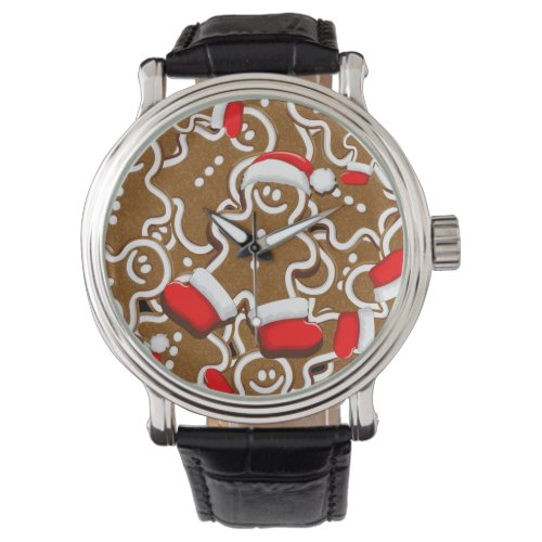 Gingerbread Man Christmas Santa Claus Watch