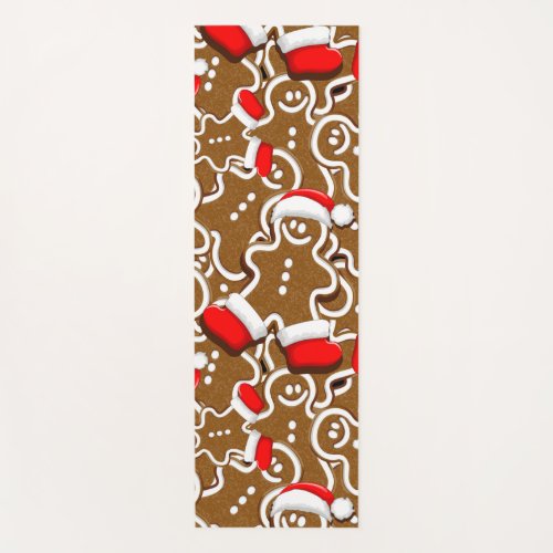 Gingerbread Man Christmas Santa Claus Yoga Mat