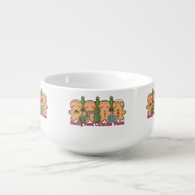  Gingerbread Man Christmas  Soup Mug (Front)
