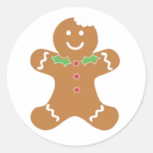 Gingerbread Man Christmas Stickers