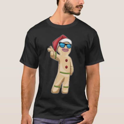 Gingerbread man Christmas Sunglasses T_Shirt