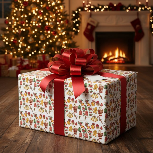 Gingerbread Man & Christmas Treats Wrapping Paper (Gingerbread Man & Christmas Treats Wrapping Paper)