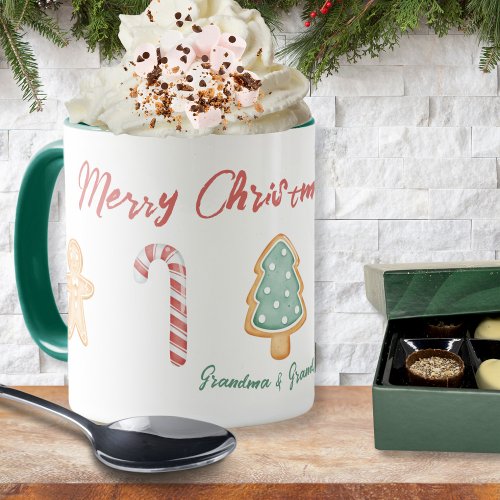Gingerbread Man Christmas Tree Stocking Cookies on Mug