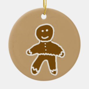 Gingerbread Man Circle Ornament