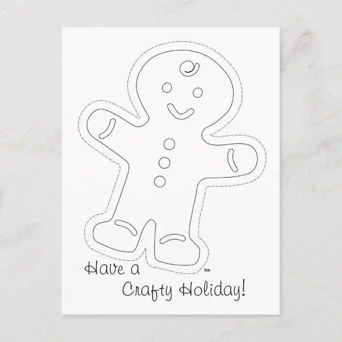 Standard Postcard Booml Christmas Gingerbread card
