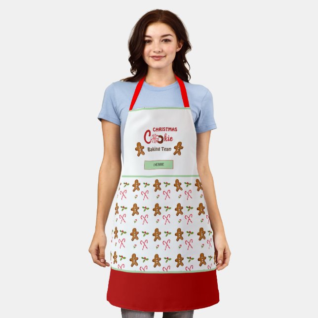Gingerbread man cookie baking team Apron (Worn)