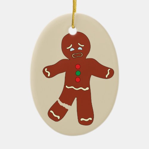 Gingerbread Man Cookie Funny Christmas Ornament