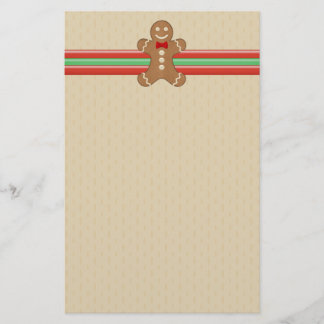 Gingerbread Man Cookie Holiday Stationery