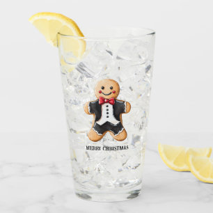 Gingerbread Man Cookie in Tuxedo Glass