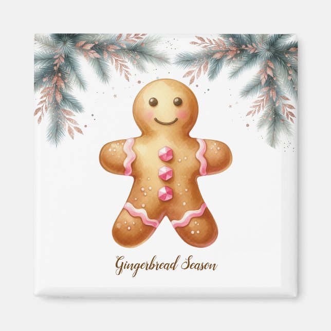  Gingerbread Man Cookie Lover Season Magnet (Front)