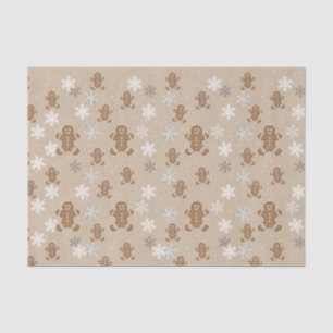 Gingerbread Man Cookie Snowflake Holiday Baking Tissue Paper