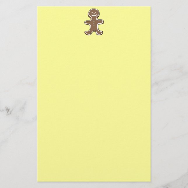 Gingerbread man cookie stationery (Front)