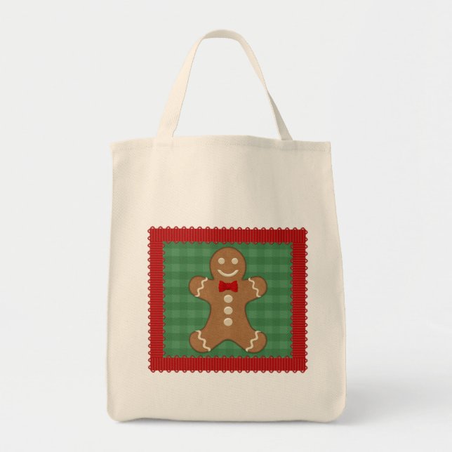 Gingerbread Man Cookie Tote Bag (Front)