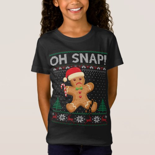 Gingerbread Man Cookie Ugly Sweater Oh Snap Christ