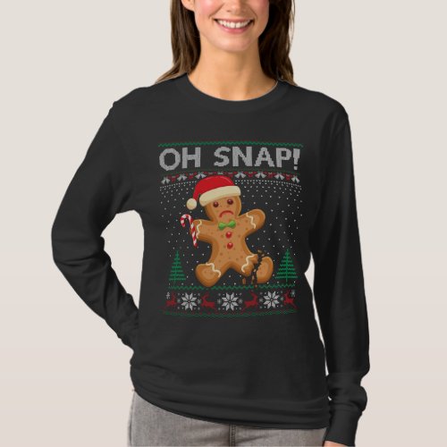 Gingerbread Man Cookie Ugly Sweater Oh Snap Christ